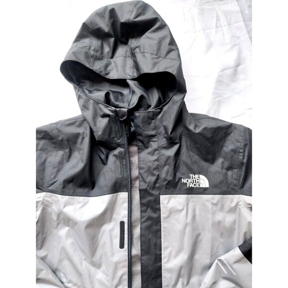 The North Face Antora Dryvent Waterproof Hooded Jacket Gray Black Boys Large 12 - Picture 2 of 7